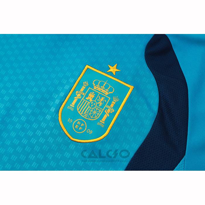 Tuta da Track Spagna Manica Corta 2026-2027 Blu - Pantaloncini